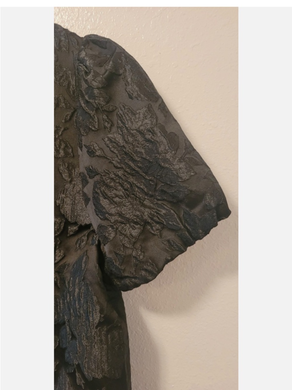 J. Crew Black Textured Puff-Sleeve Blouse - Picture 3 of 5